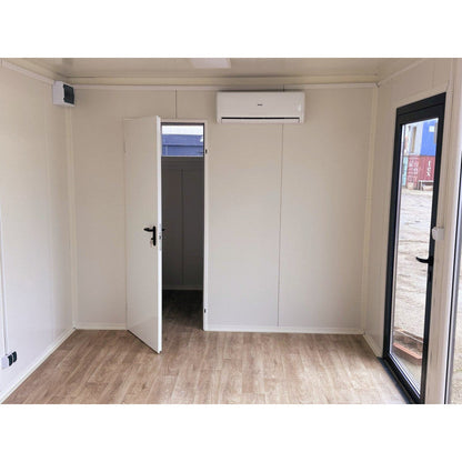 CONTENEDOR ELEVADO 7×3 M GRANDES VITRINAS / AIRE ACONDICIONADO / BAÑO ( Ref: 5905 )