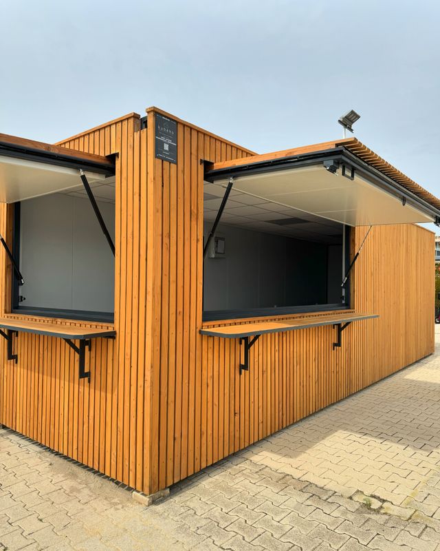 Contenedor tienda (quiosco snack – oficina – guinguette)